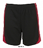 Pantalon Futbol Infantil Olimpico Sols - Color Negro/Rojo